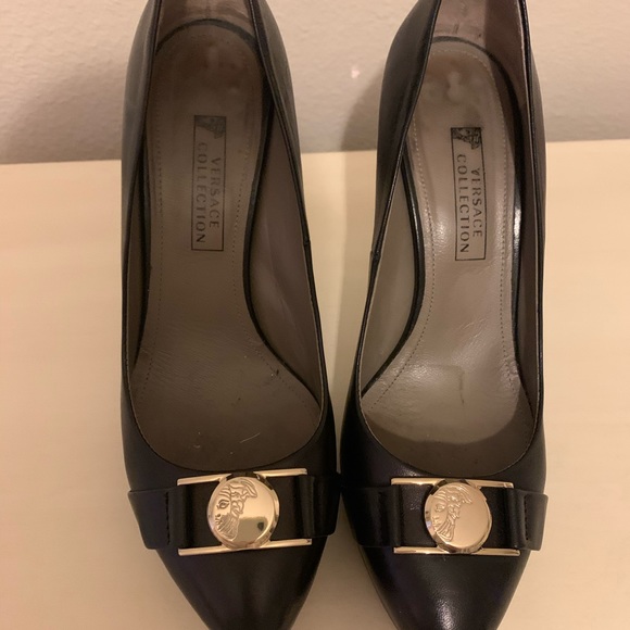 Versace Collection Black leather heels - Picture 3 of 6